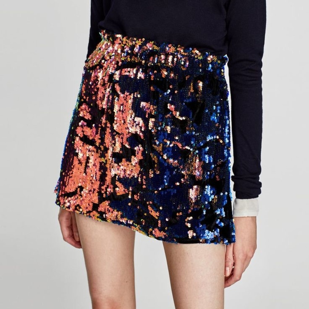 Zara Sequin Mini Skirt